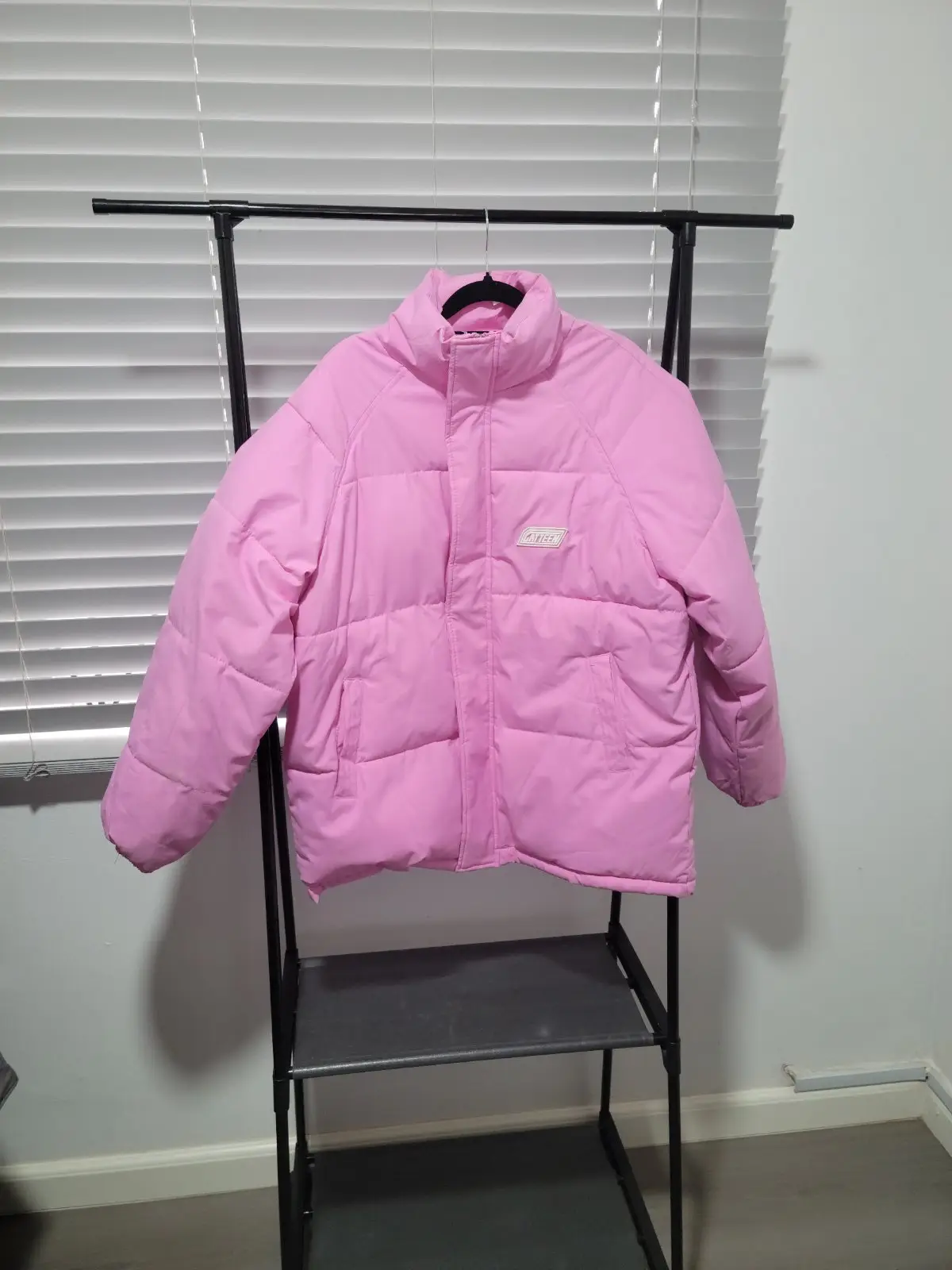Pink Latteen Puffer Jacket