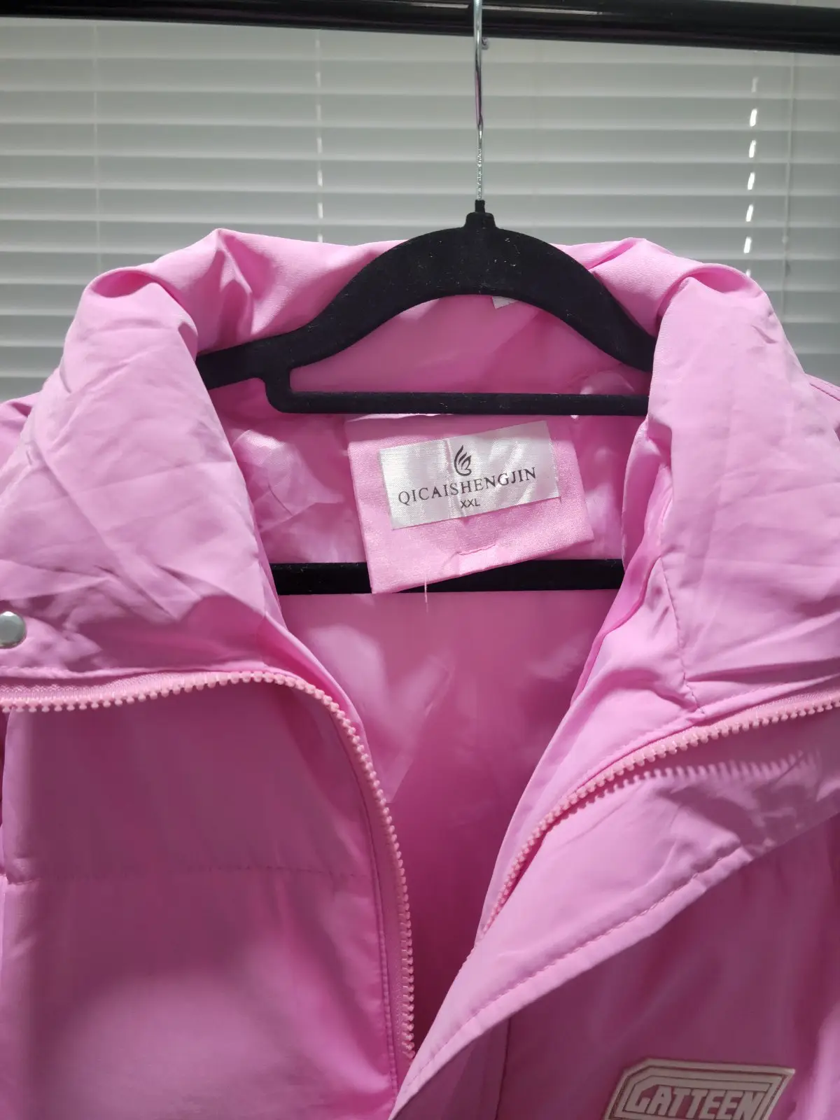 Pink Latteen Puffer Jacket