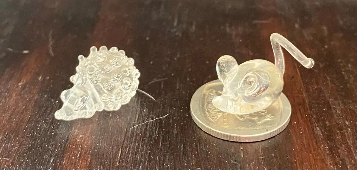 Vintage Clear Glass Mouse Figurine