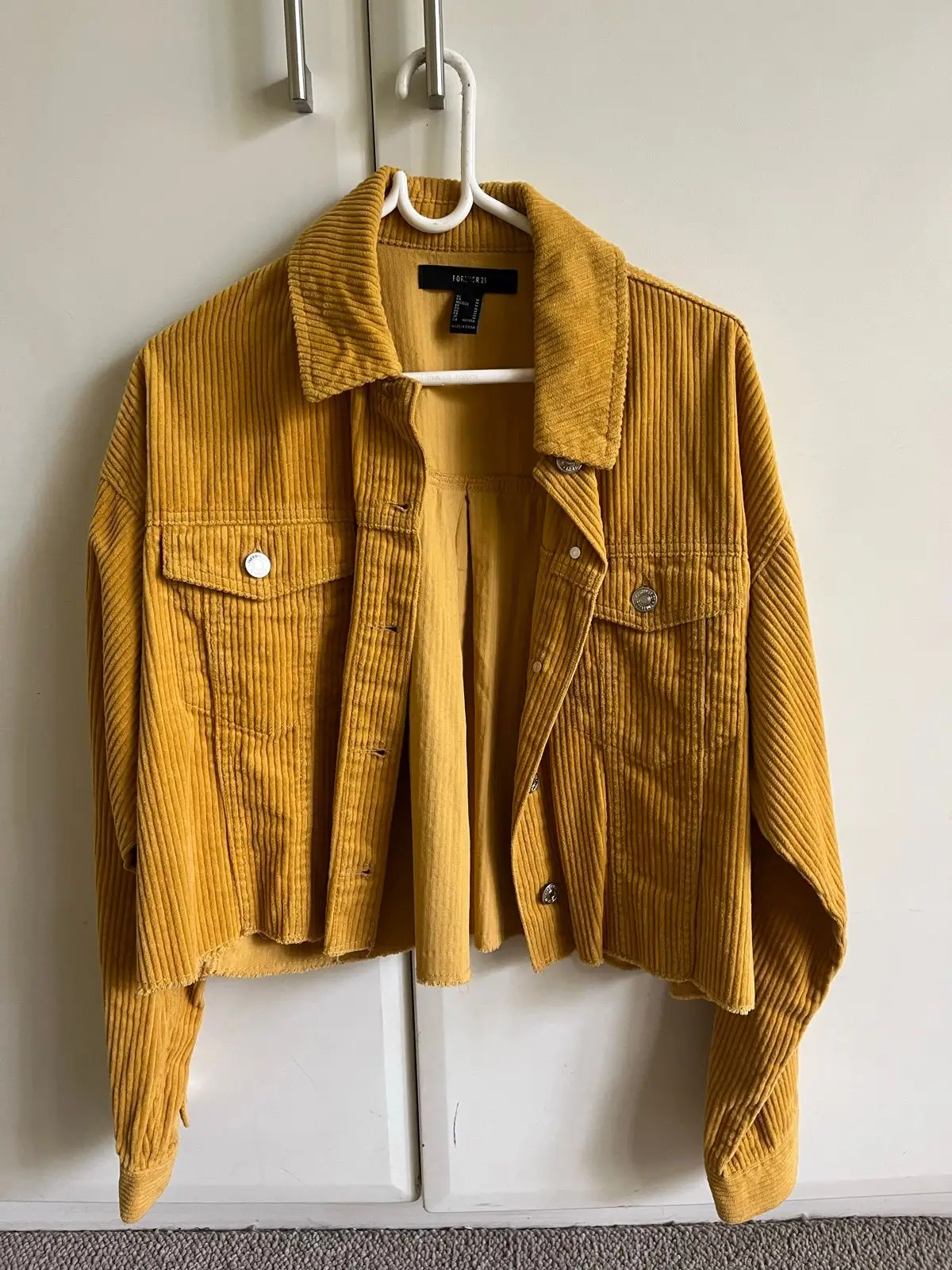 Forever 21 Mustard Yellow Corduroy Jacket