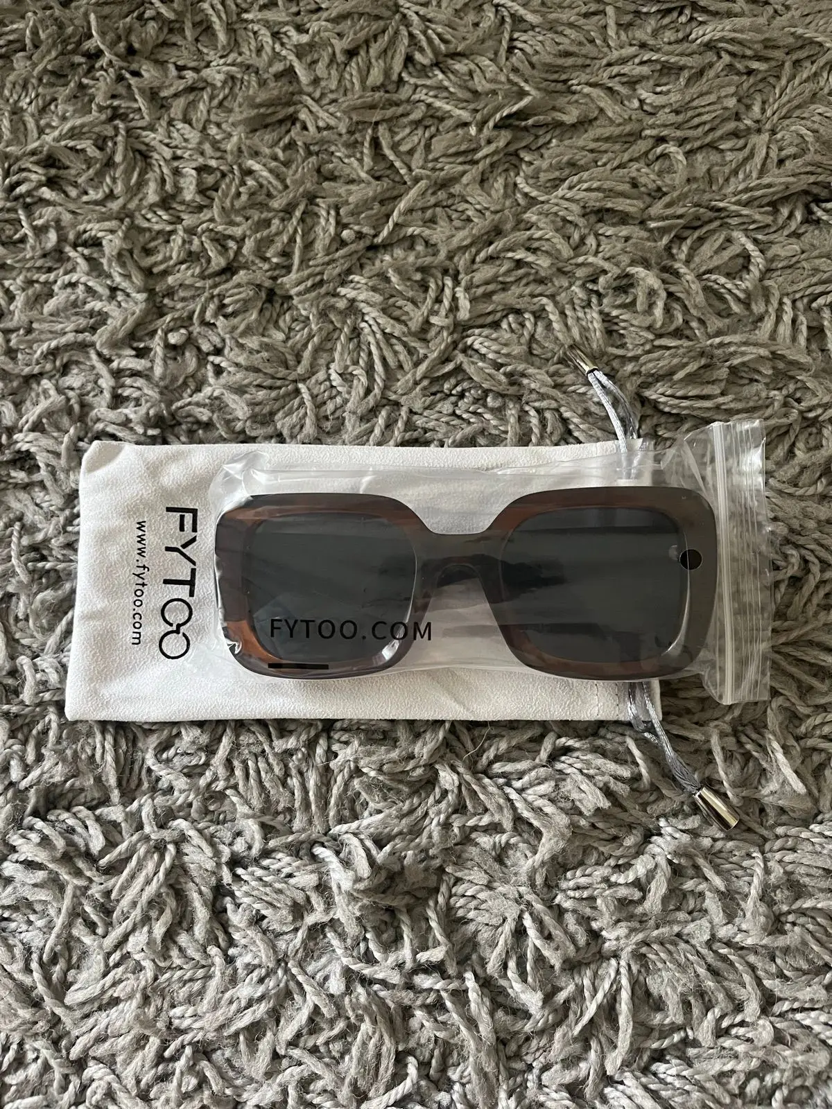 Fytoo Brown Square Frame Sunglasses