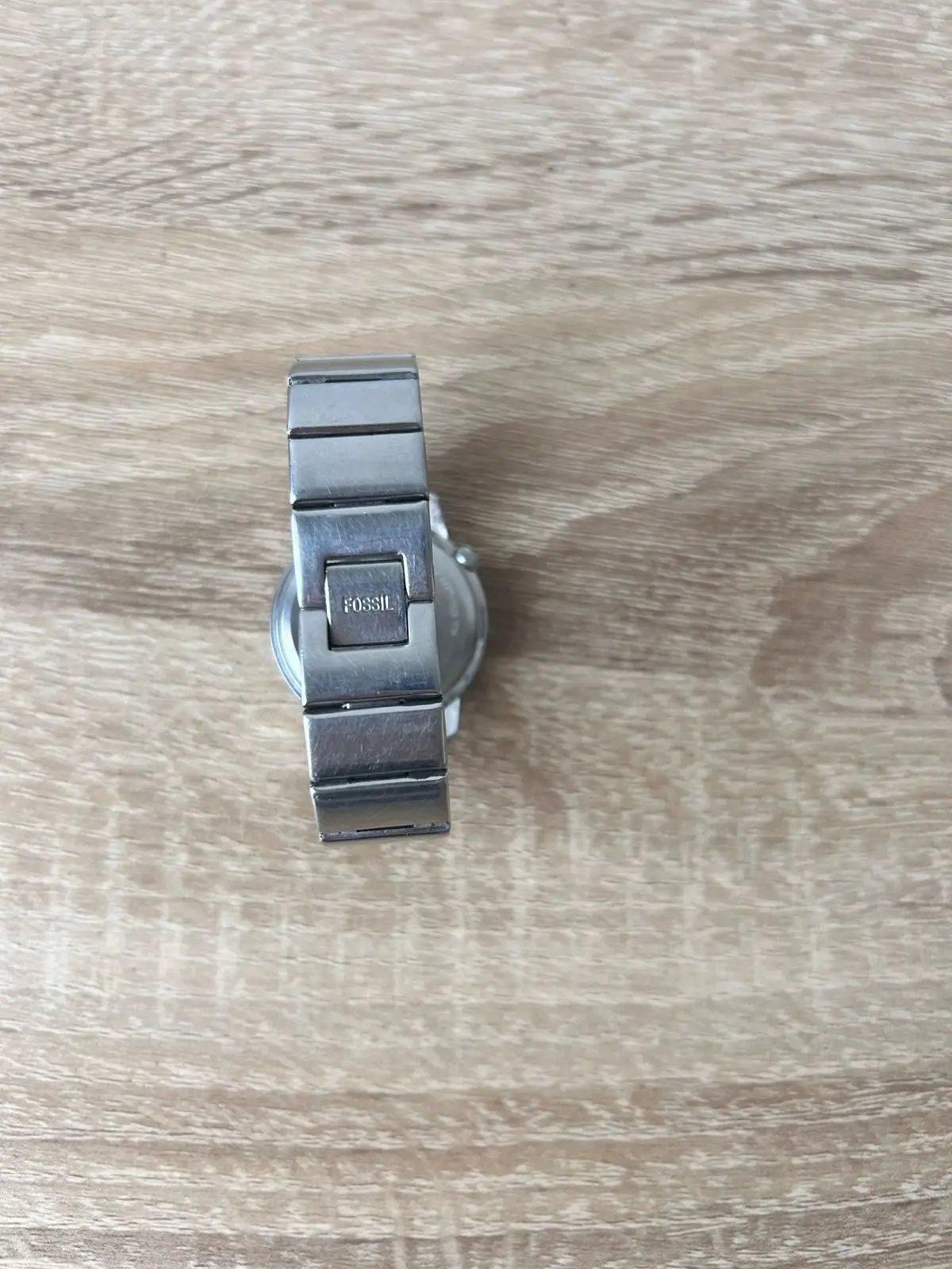 Fossil Silver Tone Crystal Bezel Watch