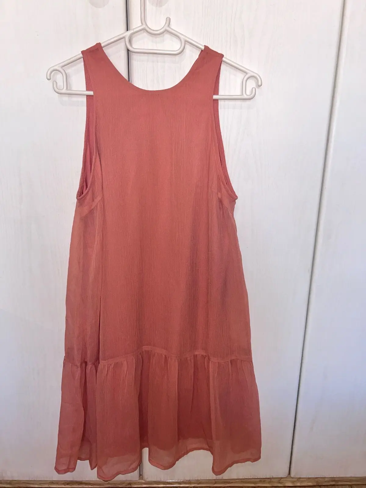 Vero Moda Sleeveless Terracotta Tiered Dress