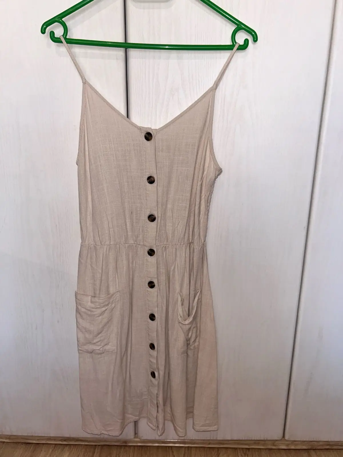 Pick n Pay Clothing Beige Button-Down Strappy Dress