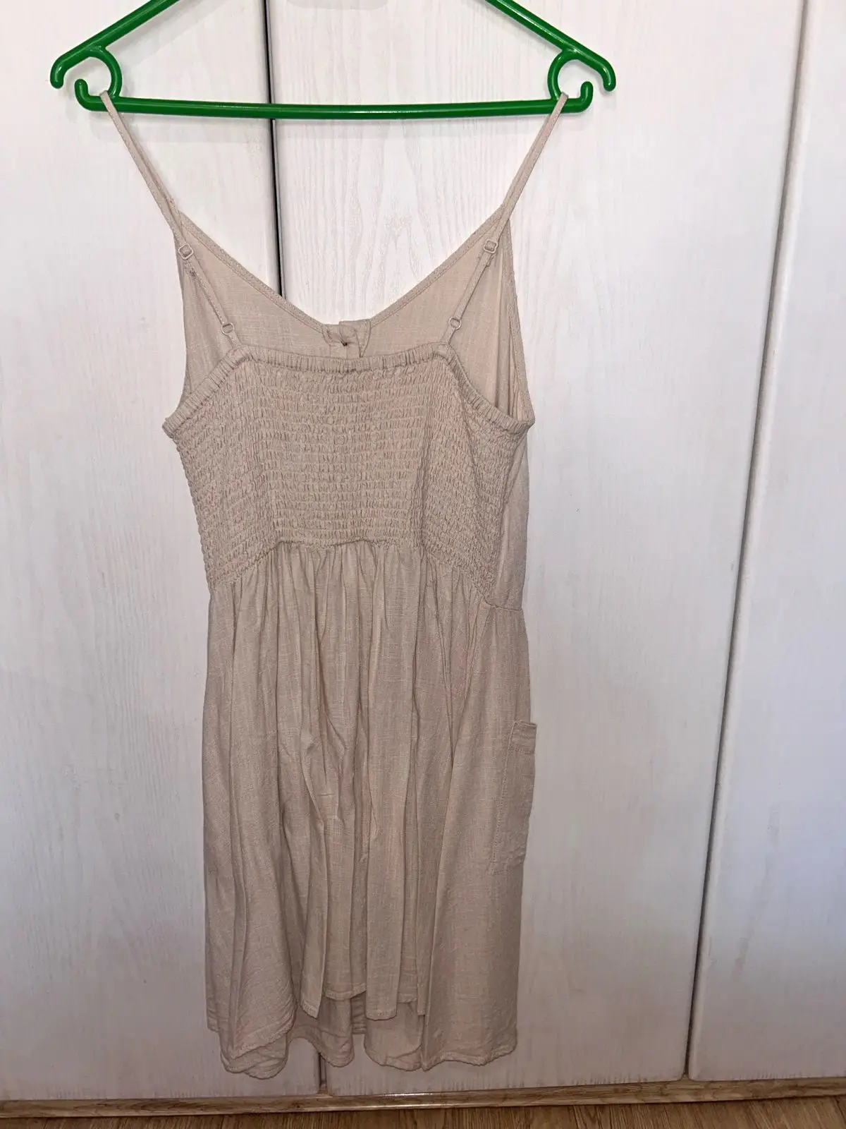 Pick n Pay Clothing Beige Button-Down Strappy Dress