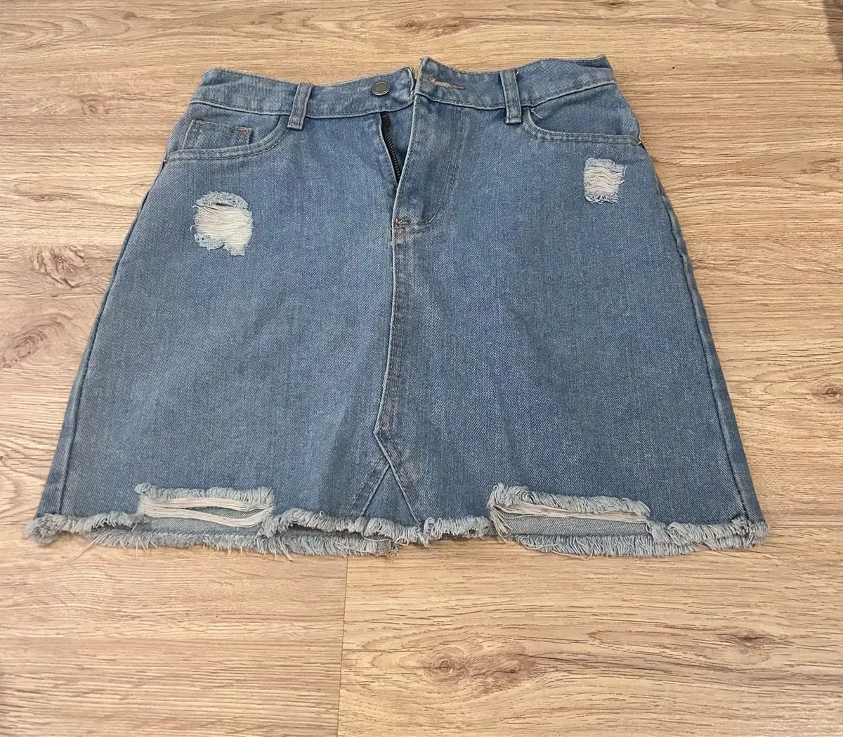 Mr Price Distressed Denim Mini Skirt