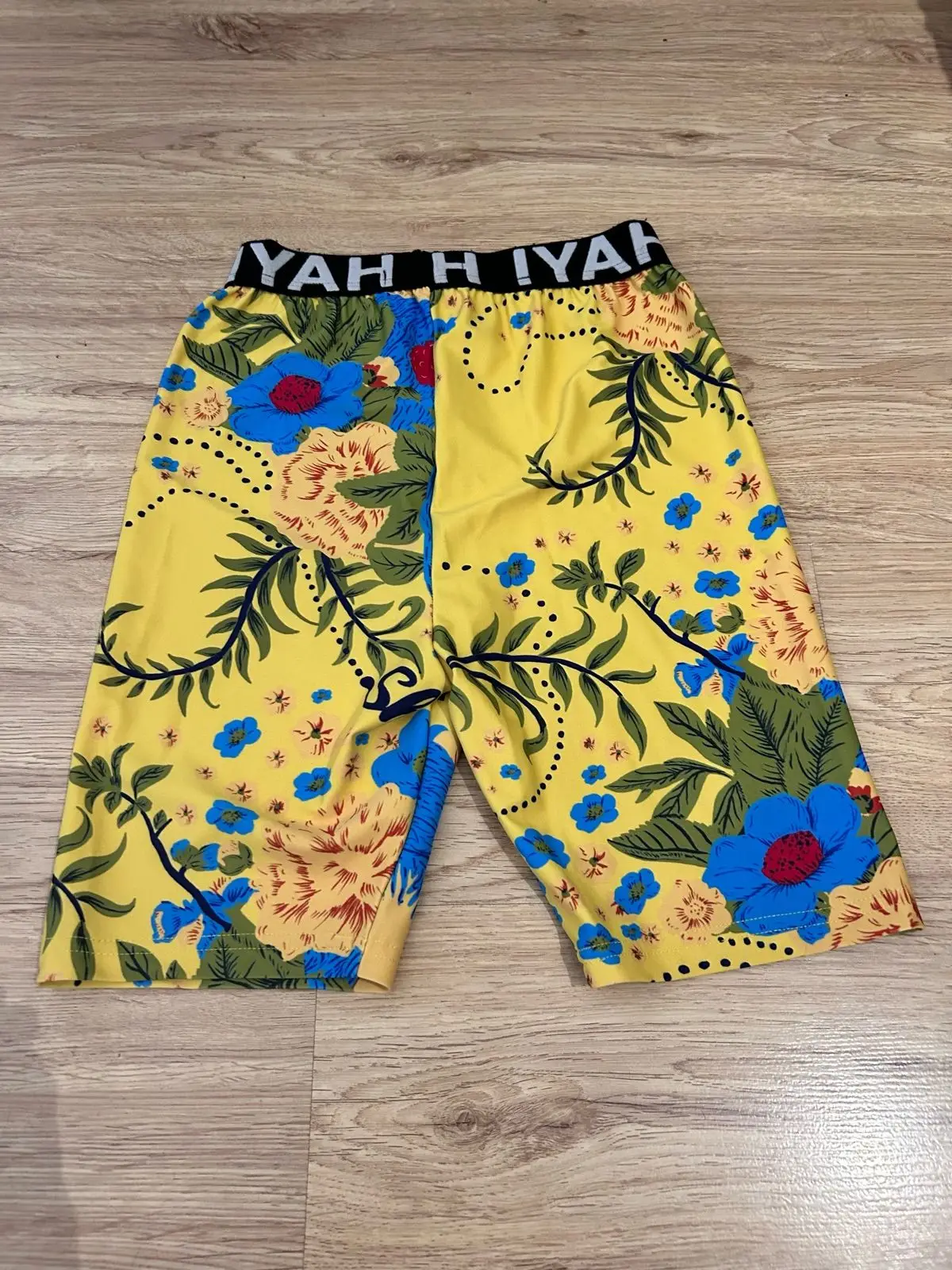 Edgars x Sho Madjozi Yellow Graphic Cycling Shorts
