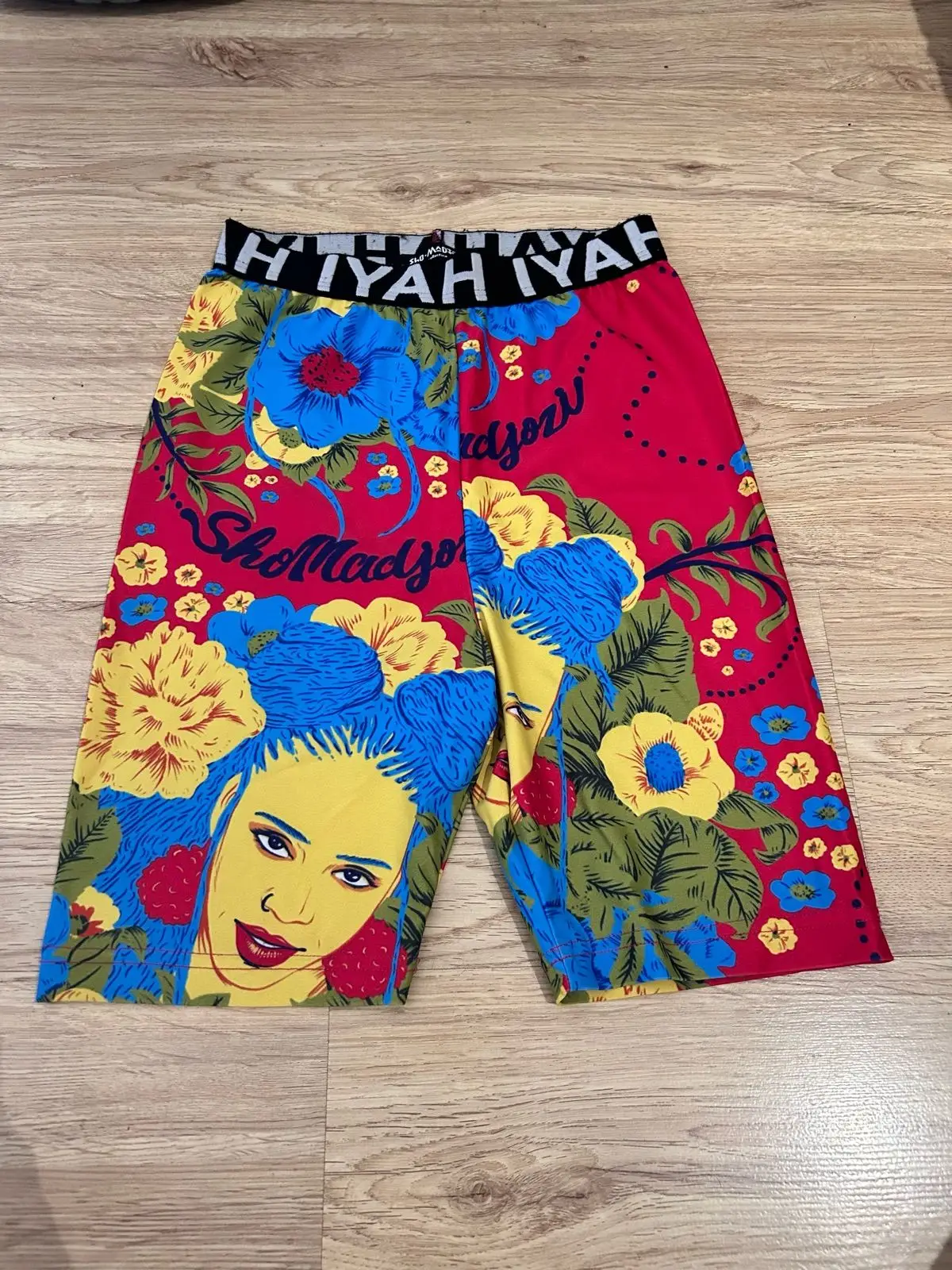 Edgars x Sho Madjozi Yellow Graphic Cycling Shorts
