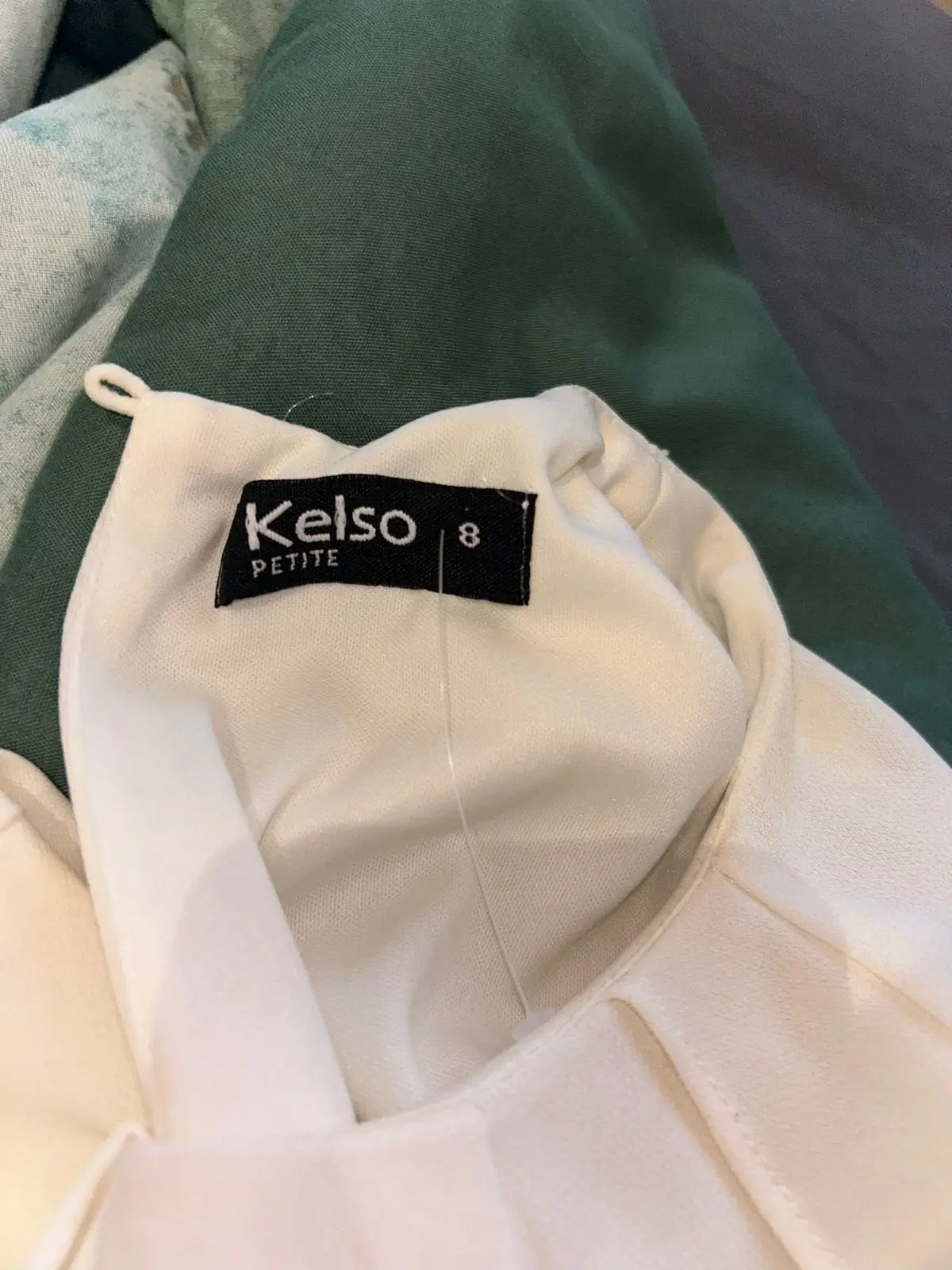 Kelso White Sleeveless Ruffle Dress