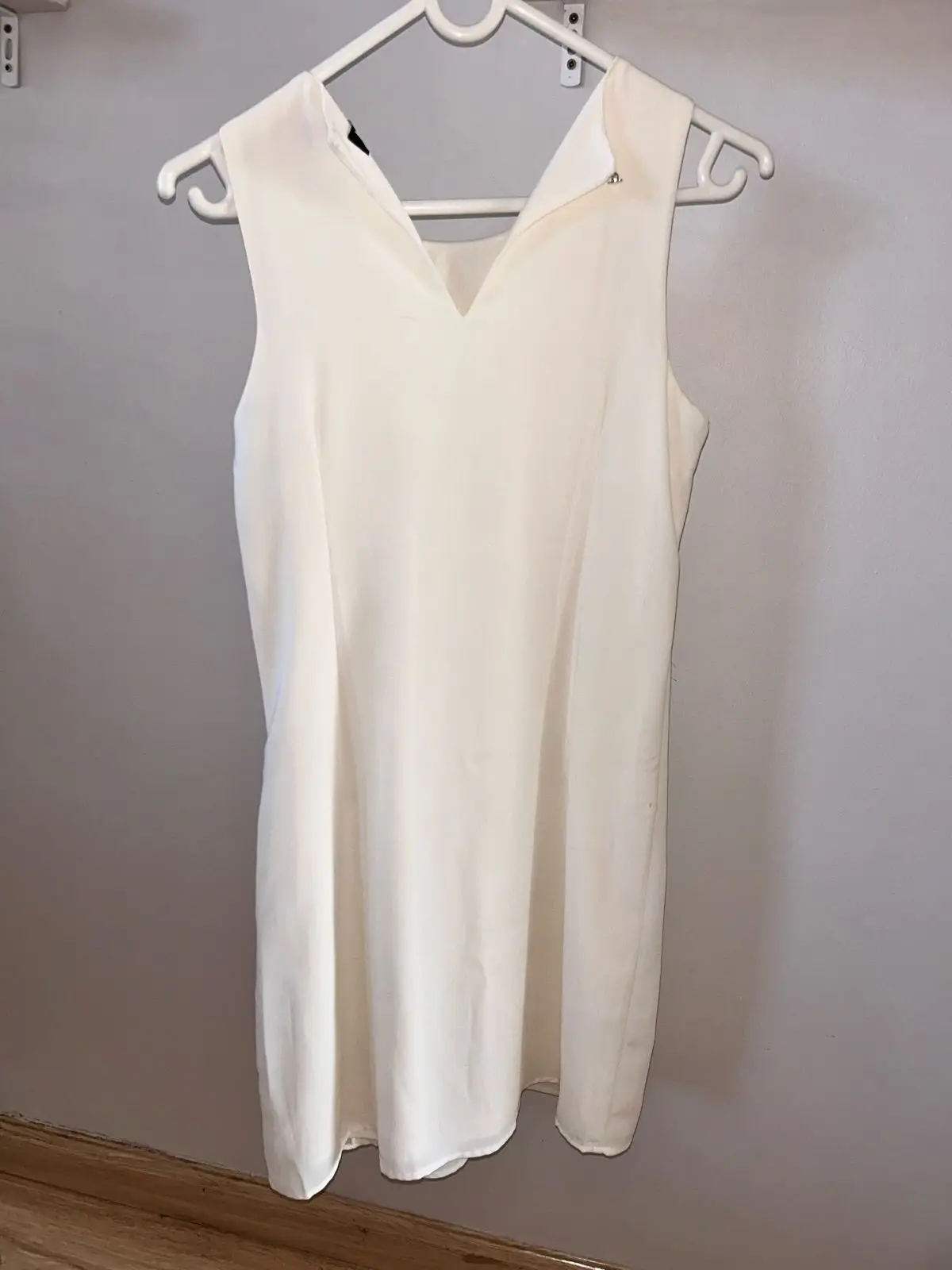 Kelso White Sleeveless Ruffle Dress