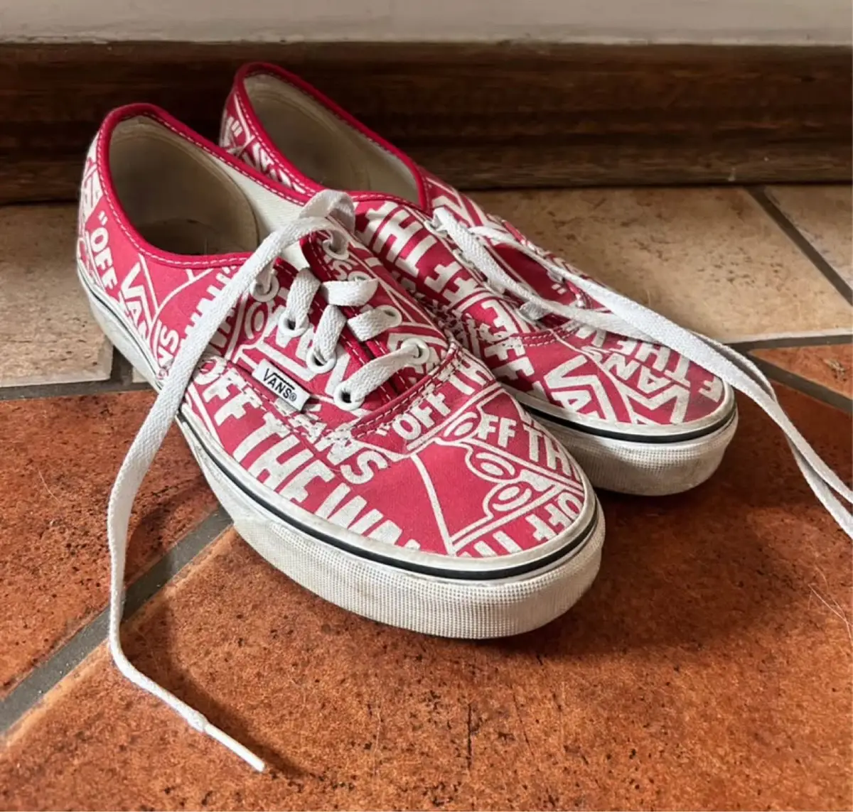 Vans Authentic Off The Wall Logo Print Sneakers