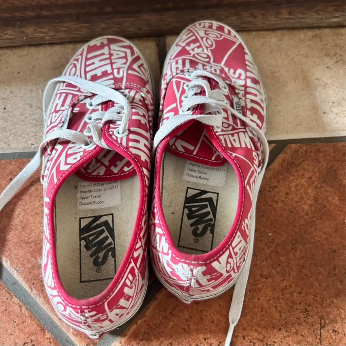 Vans Authentic Off The Wall Logo Print Sneakers