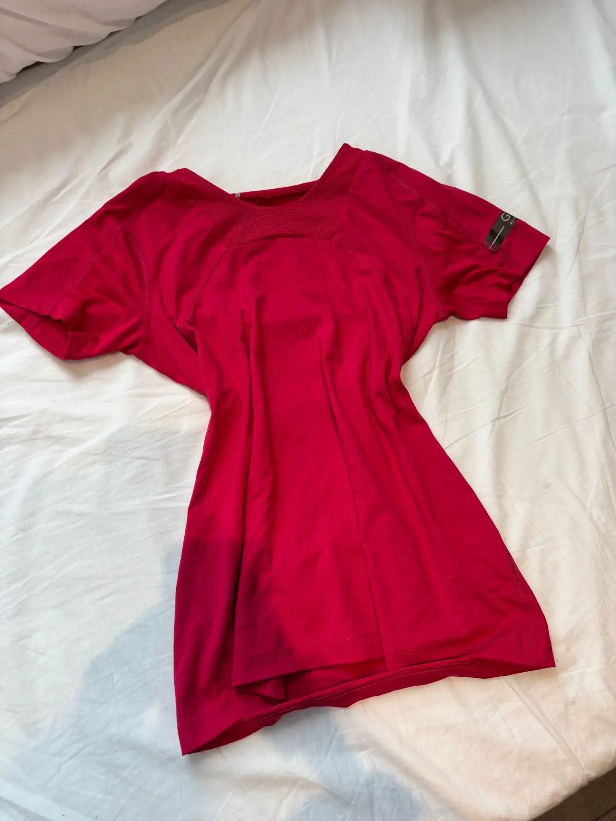Red Short Sleeve Running Top