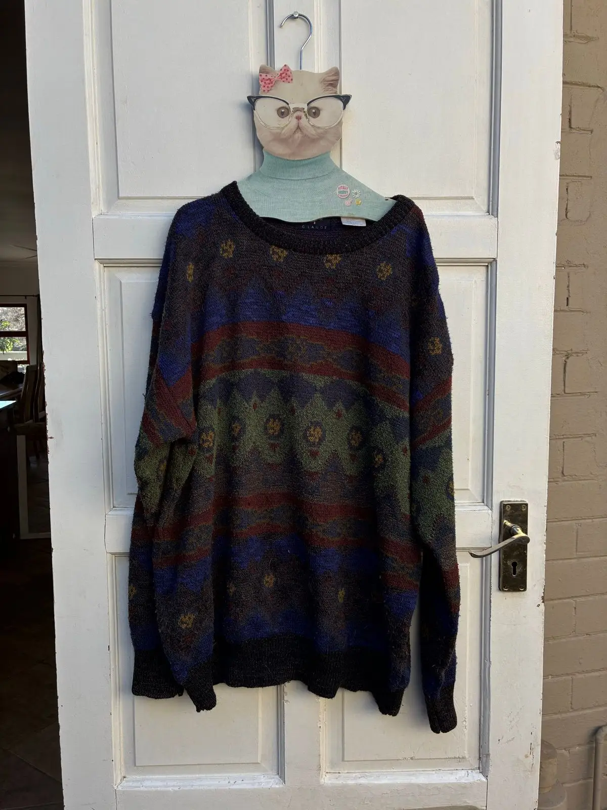 Vintage Claude Patterned Knit Sweater