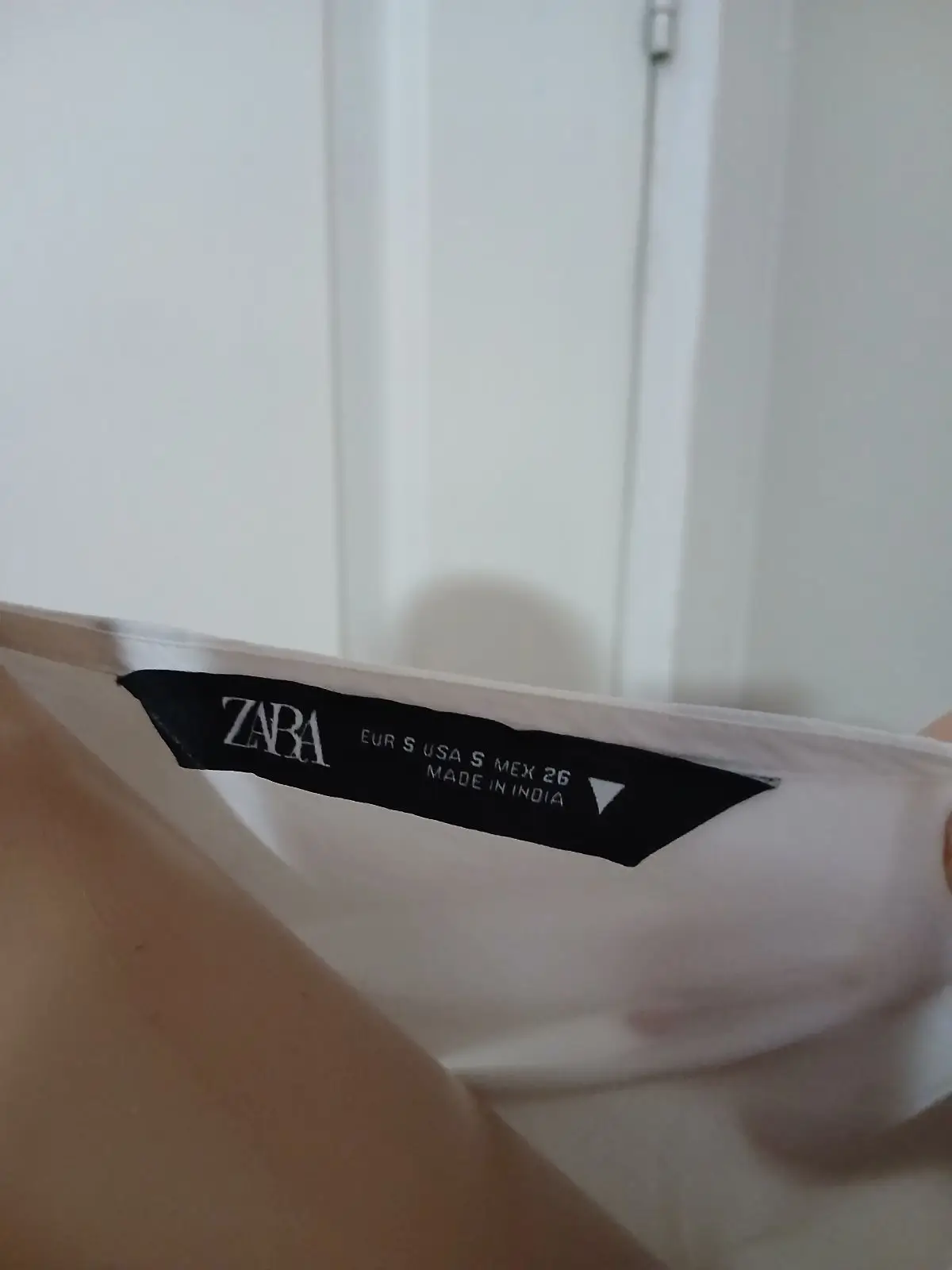 Zara White Embroidered Wrap Blouse