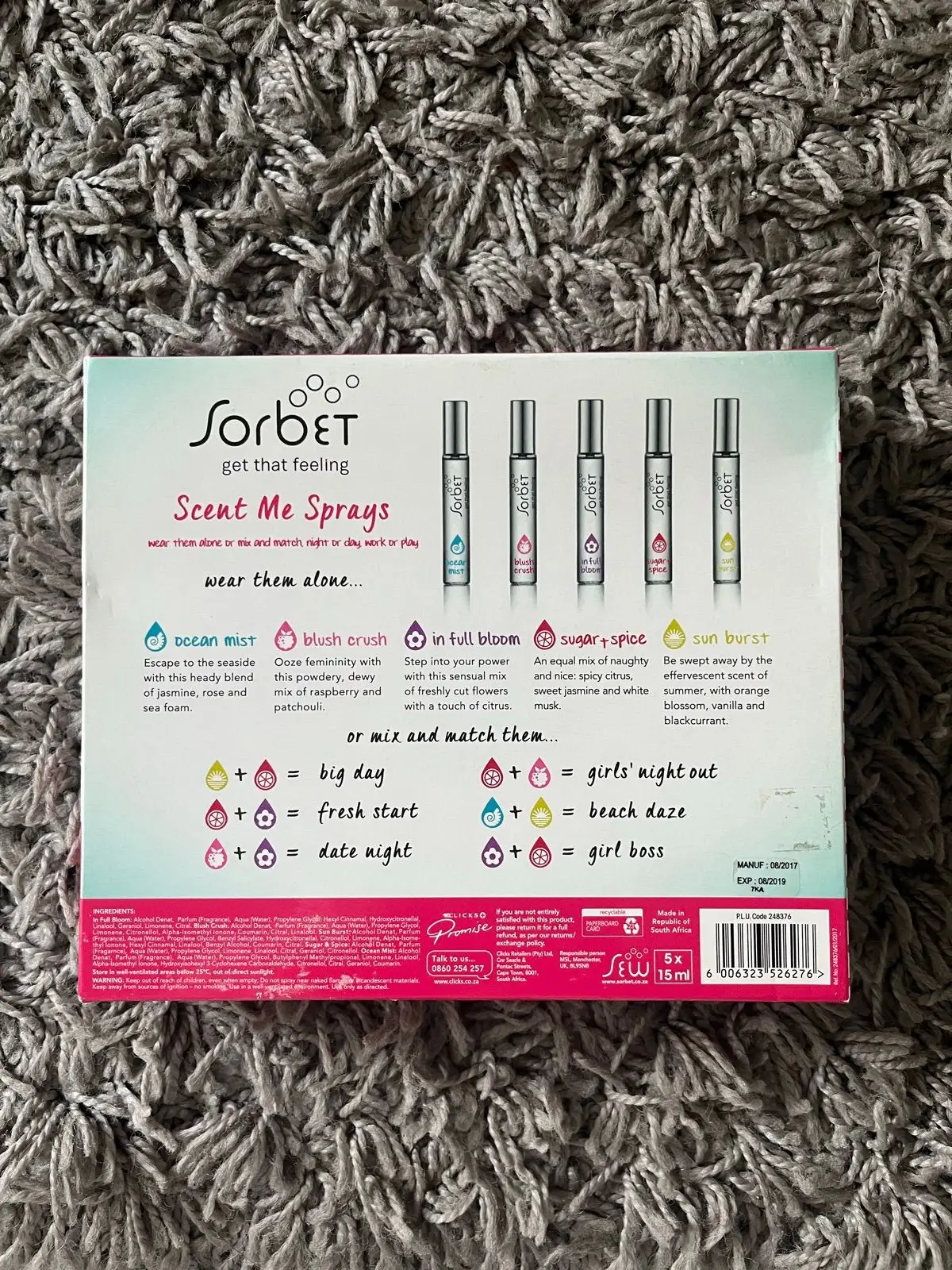 Sorbet Scent Me Sprays Fragrance Gift Set