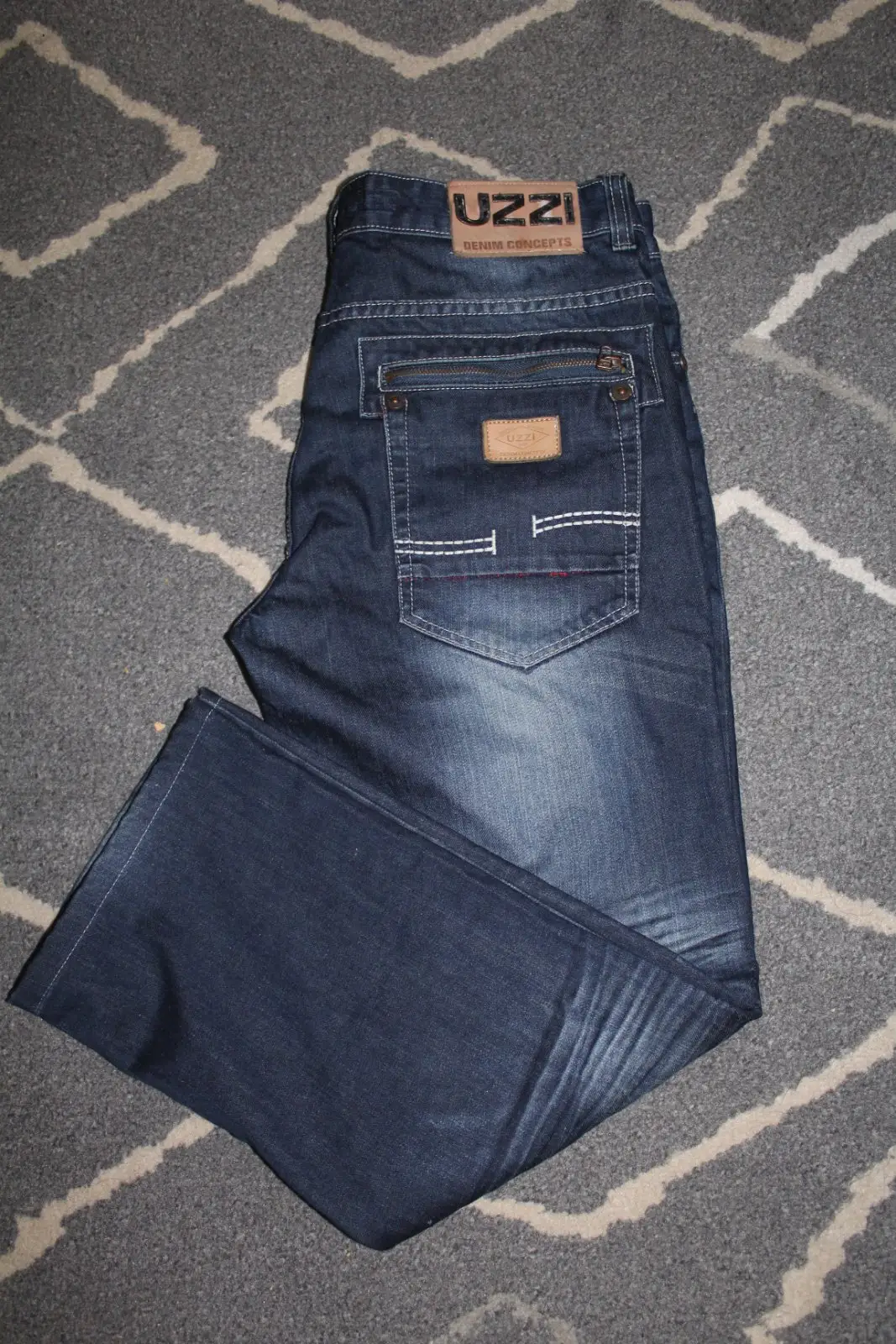 Uzzi Denim Concepts Distressed Blue Jeans