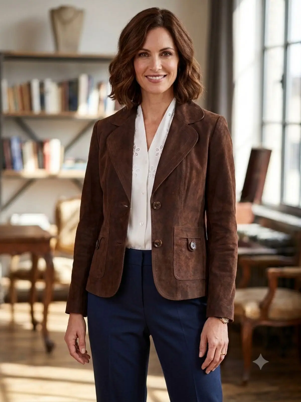 Studio W Brown Suede Blazer