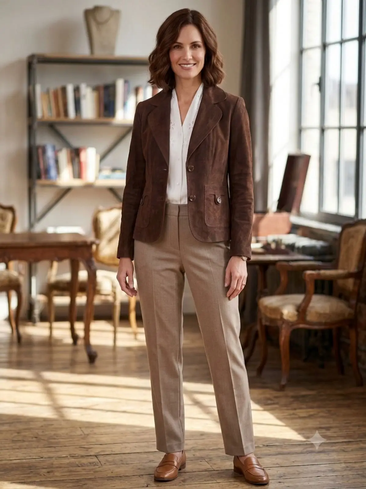 Studio W Brown Suede Blazer