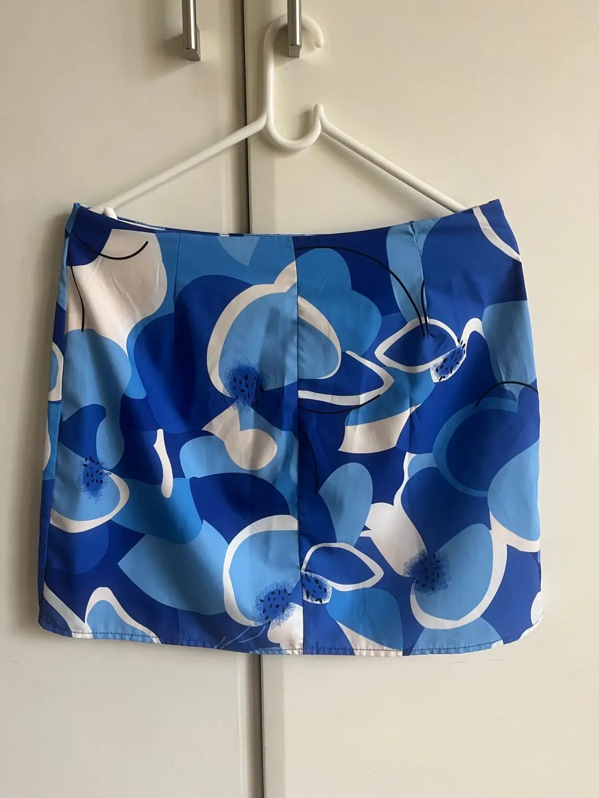 Shein Blue Floral Print Mini Skirt