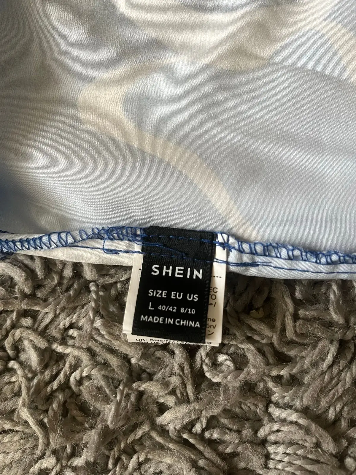 Shein Blue Floral Print Mini Skirt