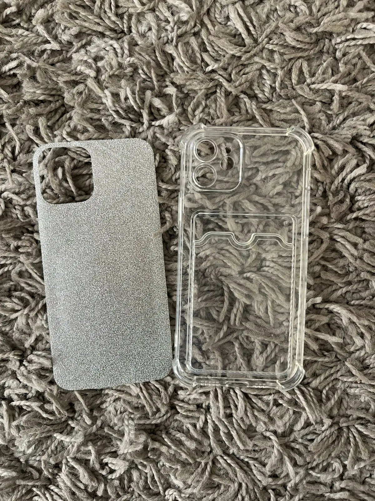 Clear Glitter Phone Case with Card Holder