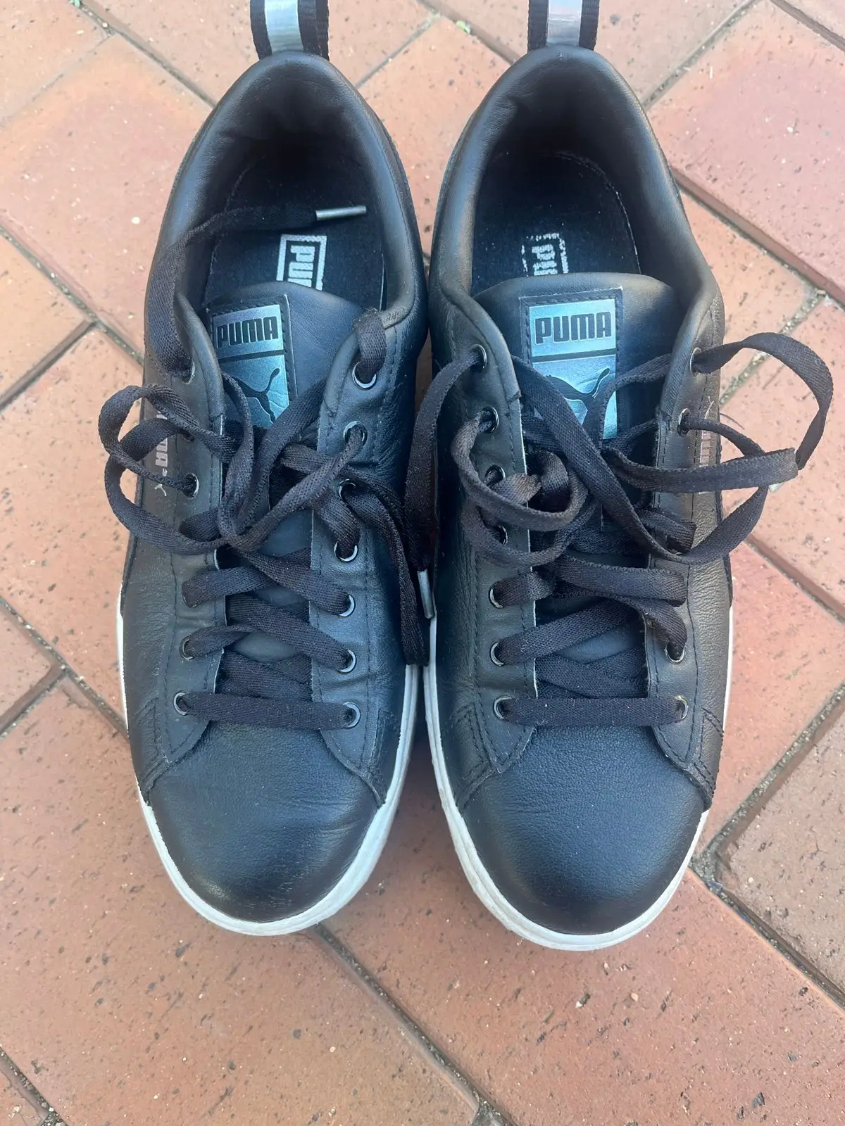 Puma Mayze Black Platform Sneakers