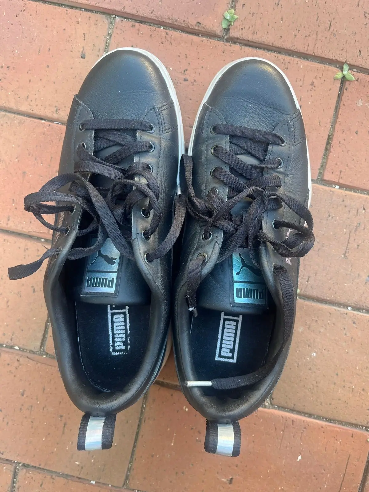 Puma Mayze Black Platform Sneakers