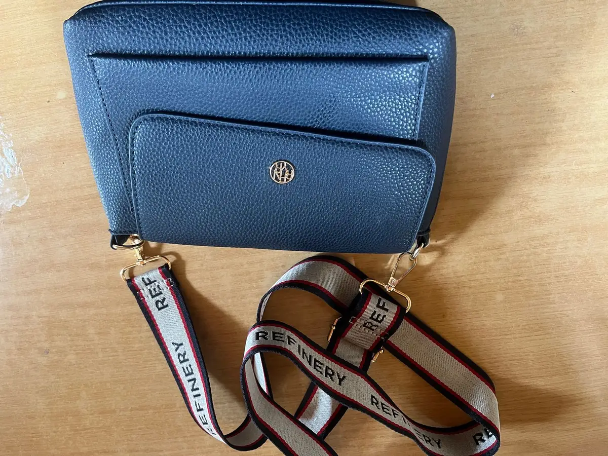 Refinery Black Textured Crossbody Bag