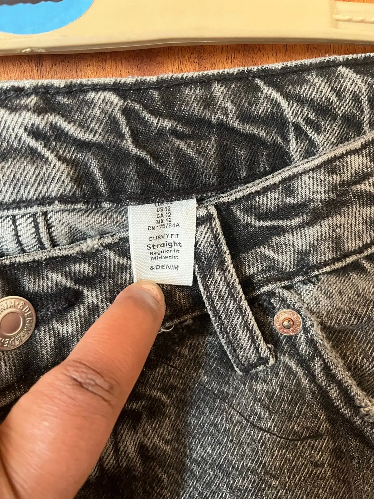 H&M Grey Acid Wash Jeans
