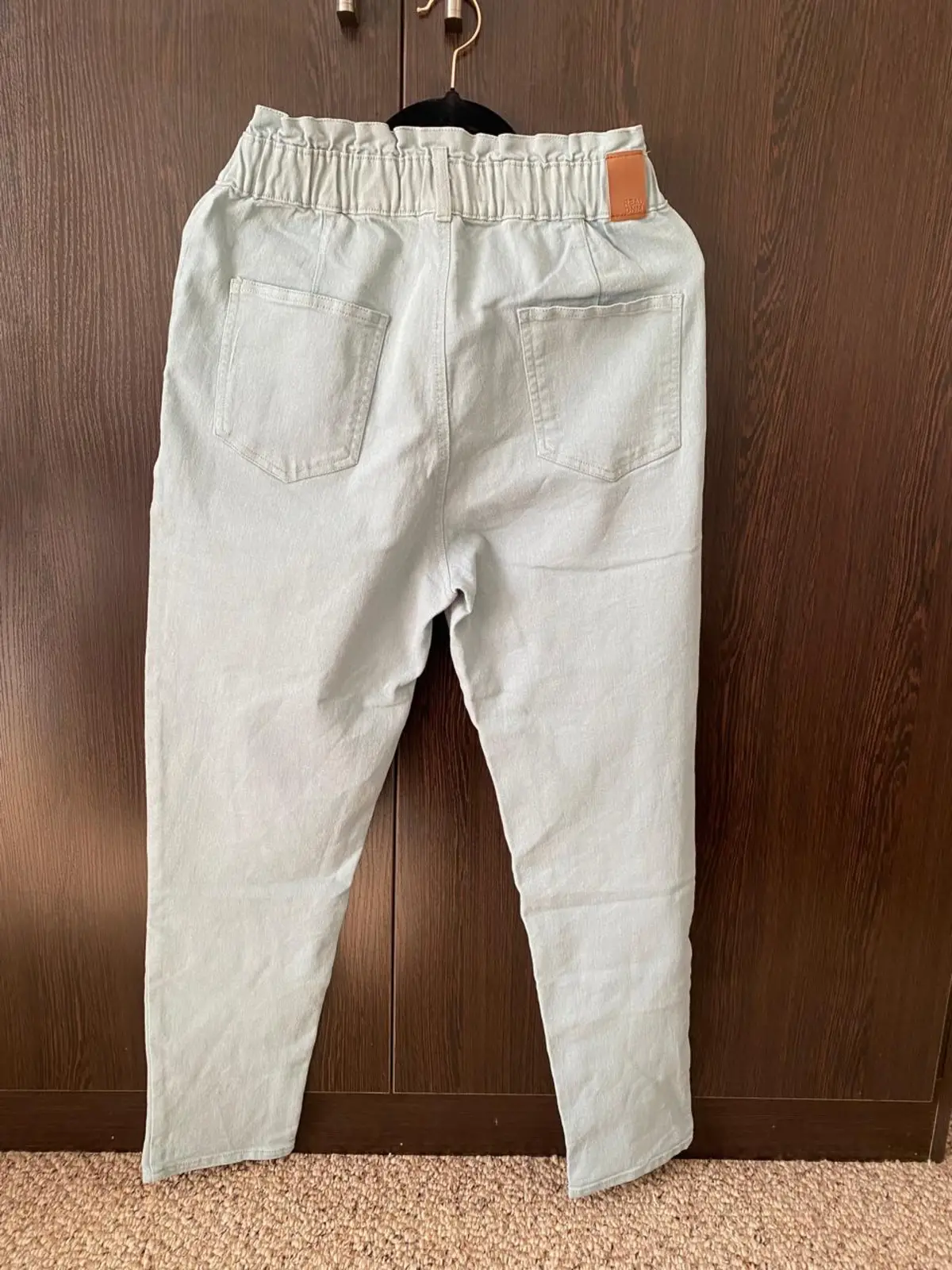 Woolworths RE-DNM Light Wash Paperbag Jeans