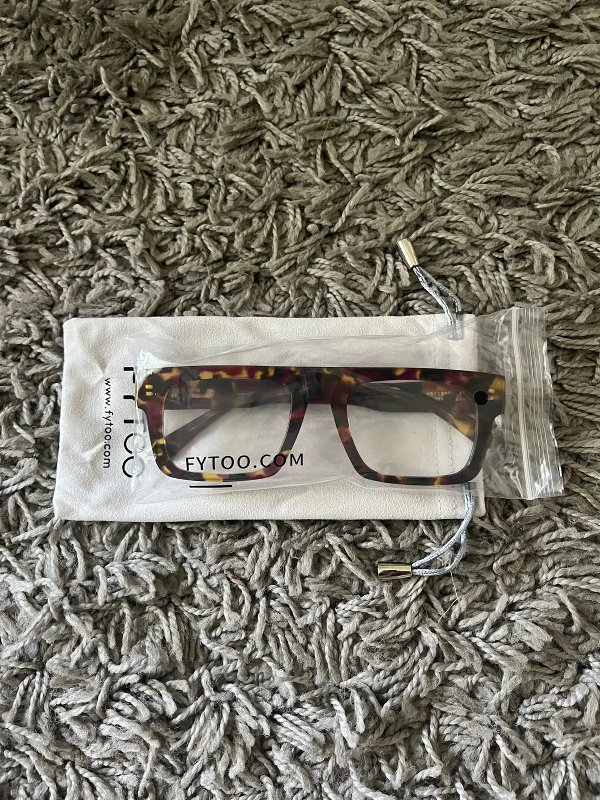 Tortoiseshell Flat Top Square Glasses Frame