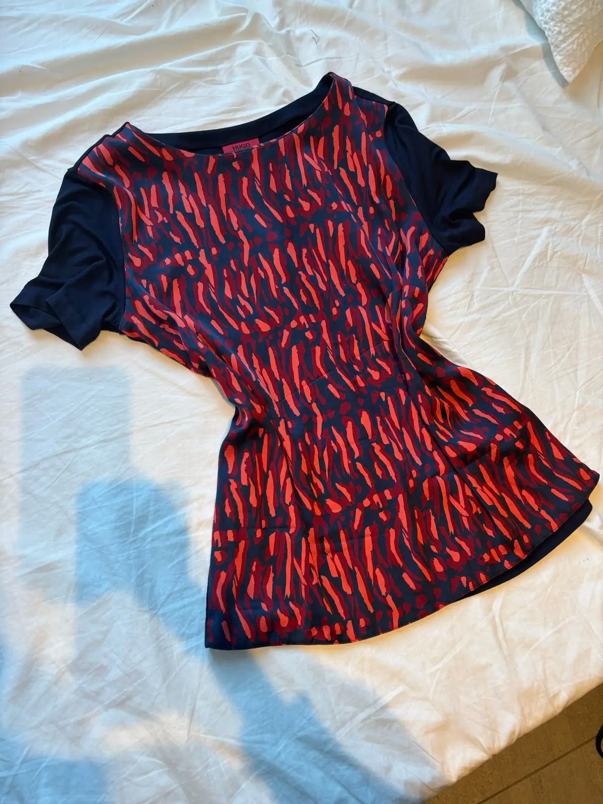 Hugo Boss Abstract Pattern Short Sleeve Top