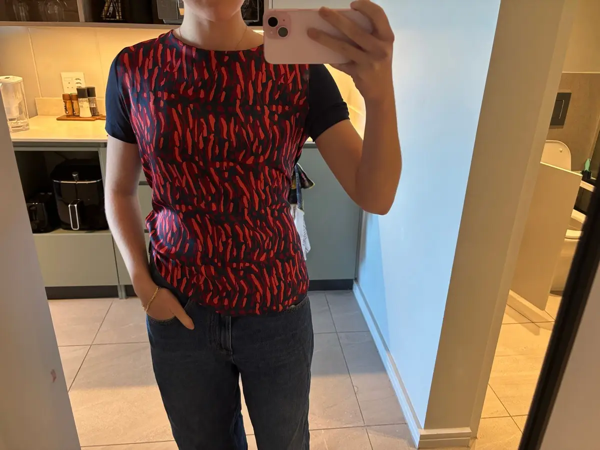 Hugo Boss Abstract Pattern Short Sleeve Top