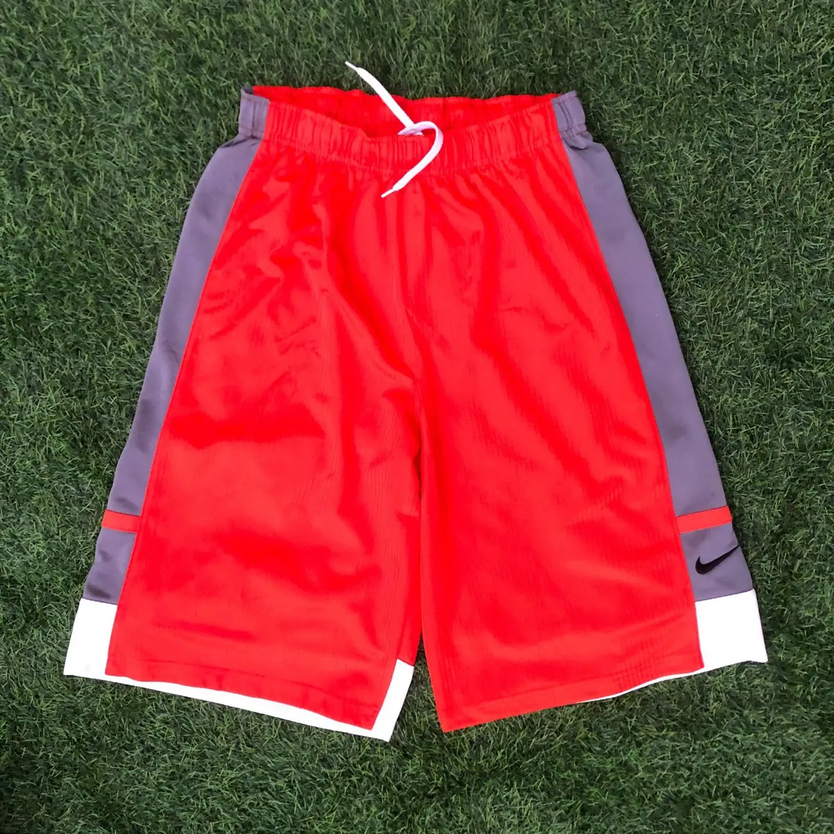 Nike Red and Grey Athletic Basketball Shorts