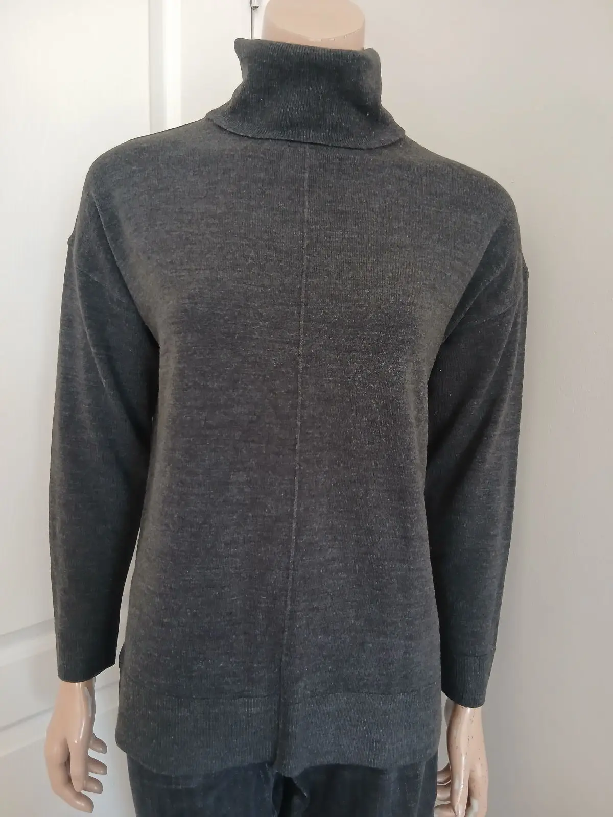 David Jones Grey Turtleneck Knit Sweater