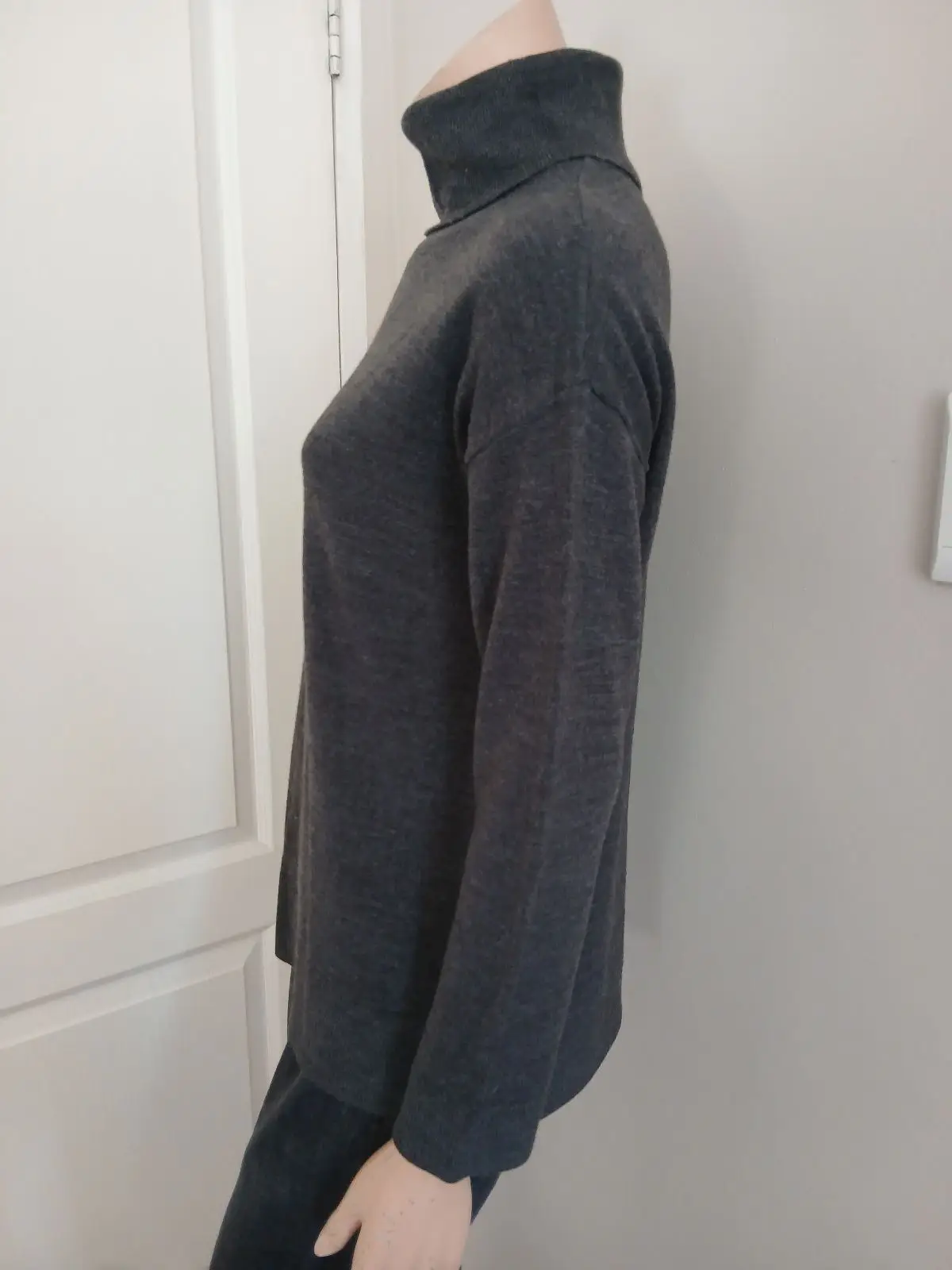 David Jones Grey Turtleneck Knit Sweater