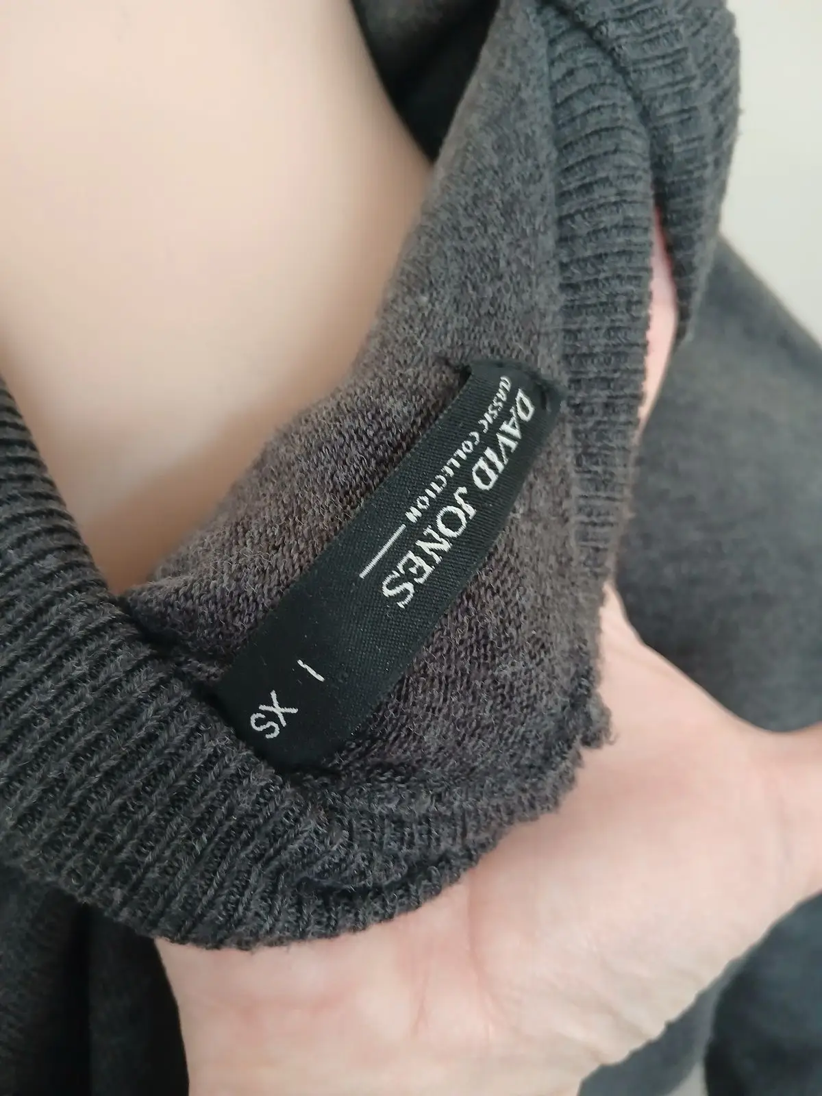 David Jones Grey Turtleneck Knit Sweater