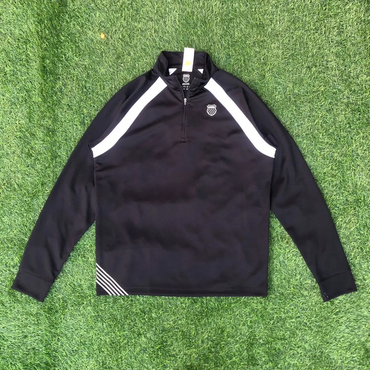 K-Swiss Black Quarter-Zip Activewear Pullover