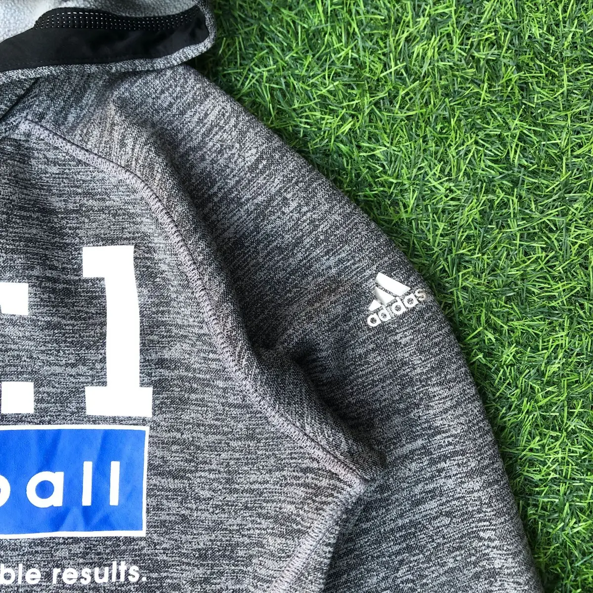 Adidas Grey Heathered Volleyball Graphic Hoodie
