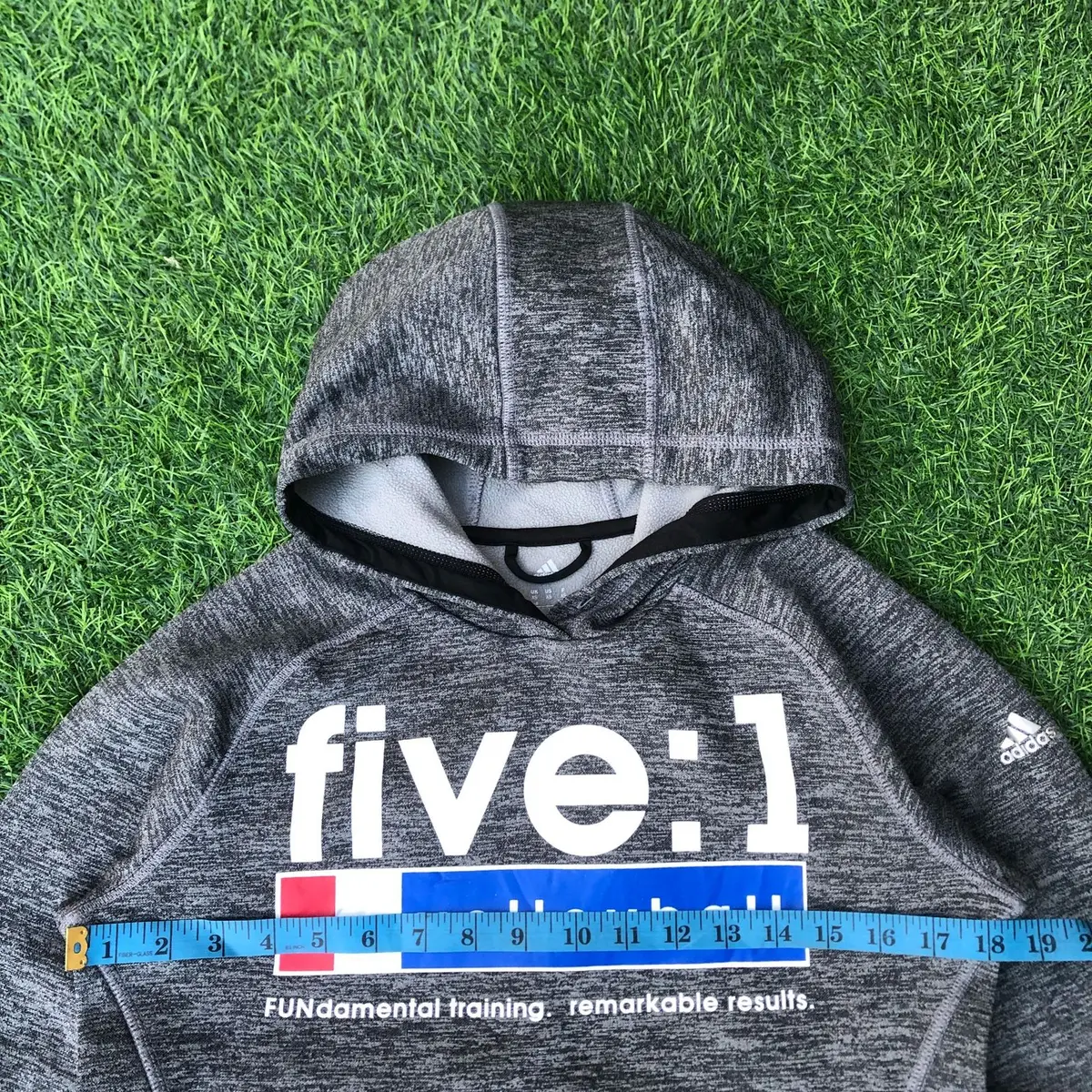 Adidas Grey Heathered Volleyball Graphic Hoodie