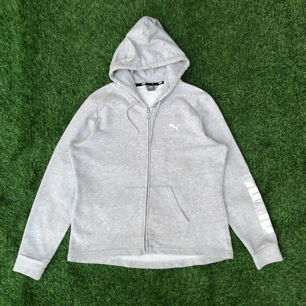 Puma Grey Zip-Up Hoodie