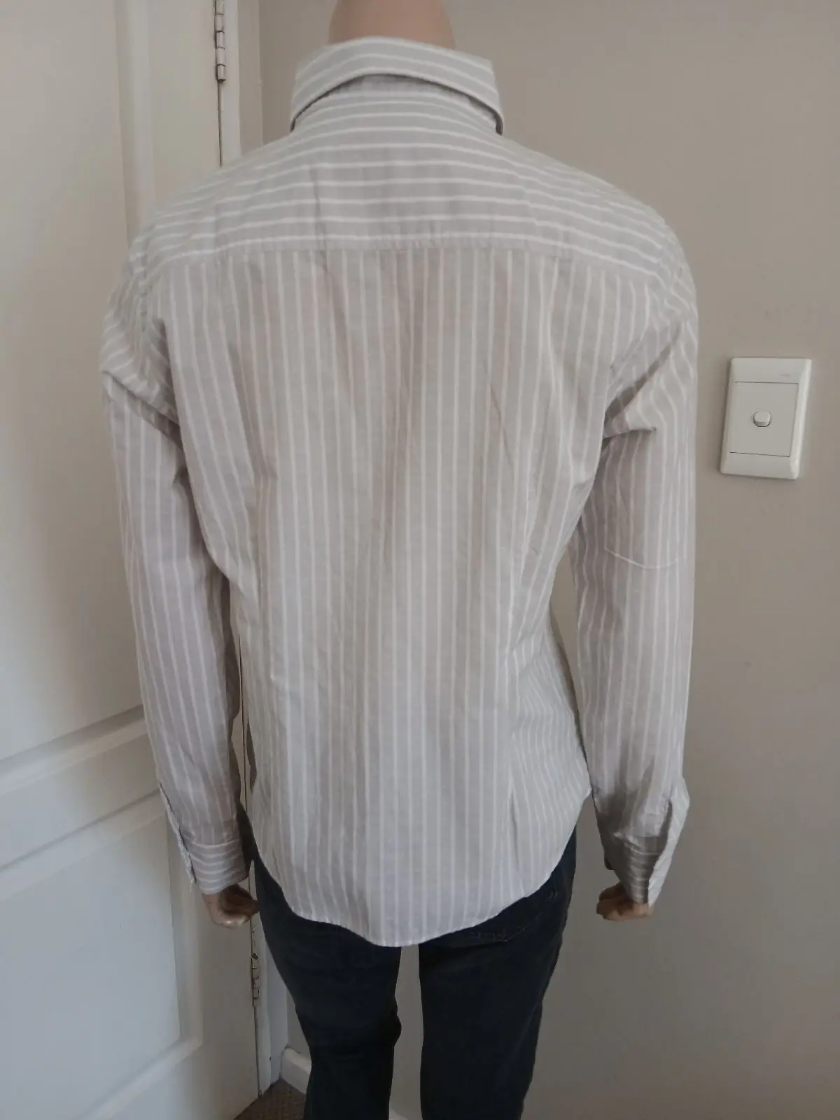 Poetry Striped Long-Sleeve Button-Up Shirt