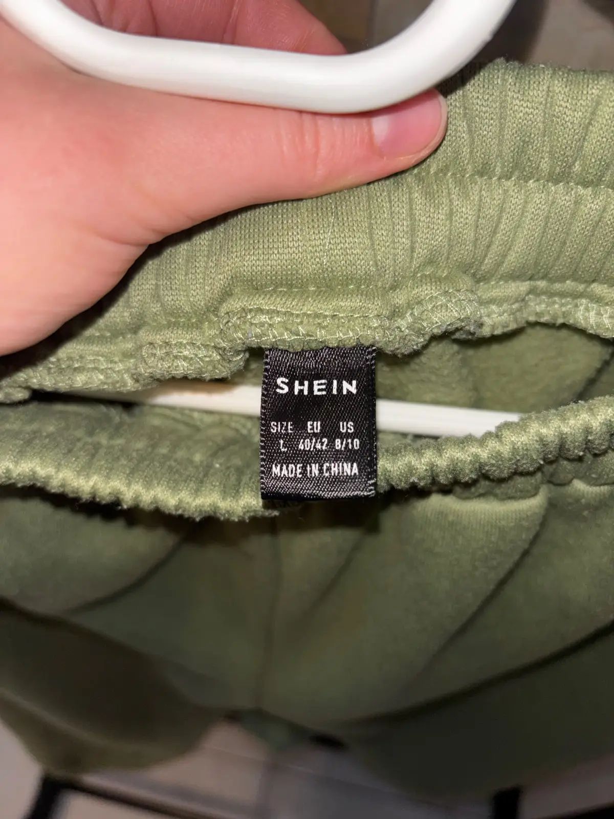 SHEIN Olive Green Fleece Joggers