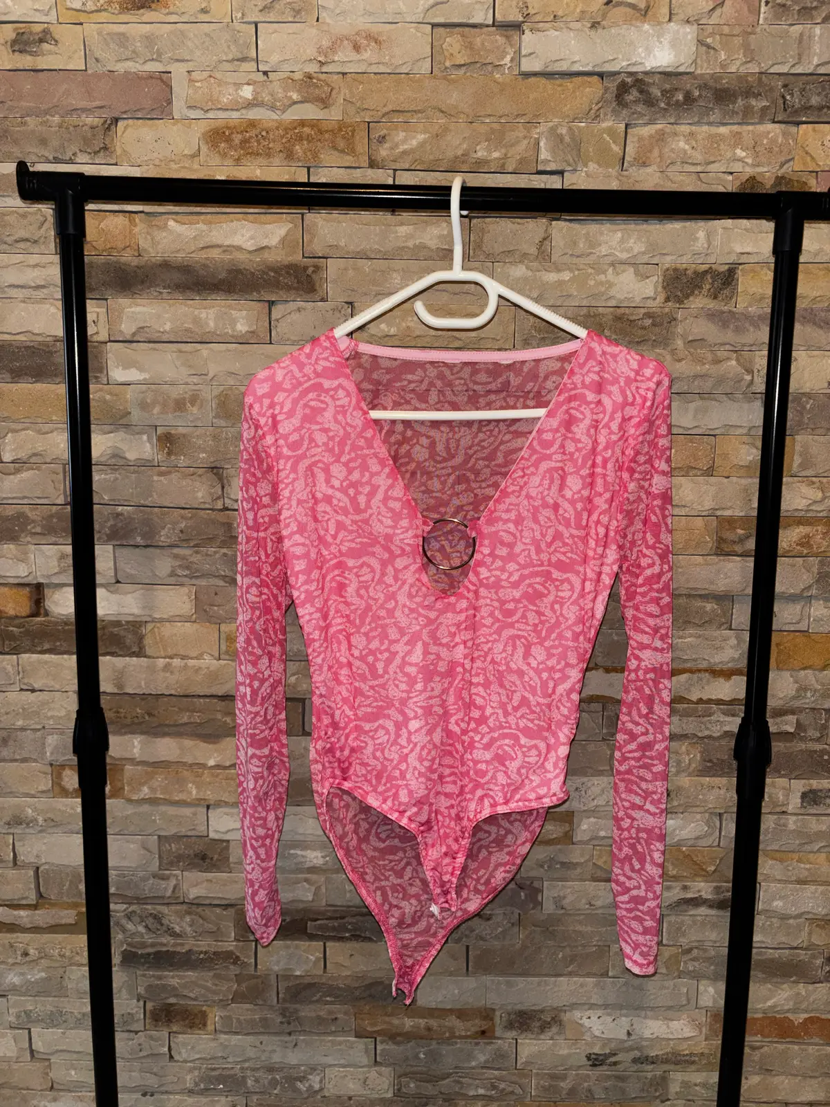 Mr Price Pink Patterned Long Sleeve Bodysuit