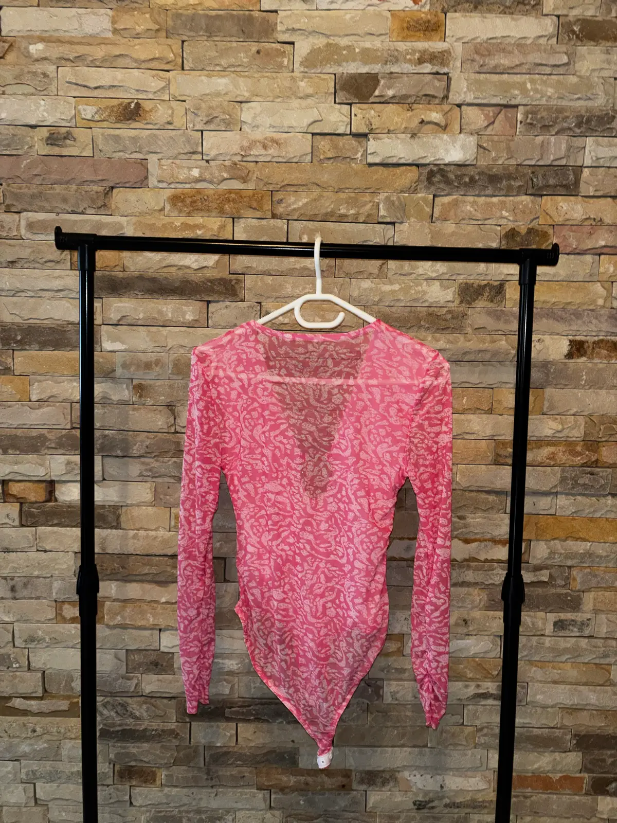 Mr Price Pink Patterned Long Sleeve Bodysuit