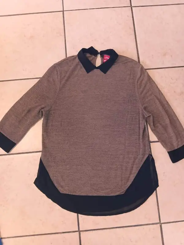 & Other Stories Soft Knit Shirt features a contrasting poplin collar and soft knit overlay.
