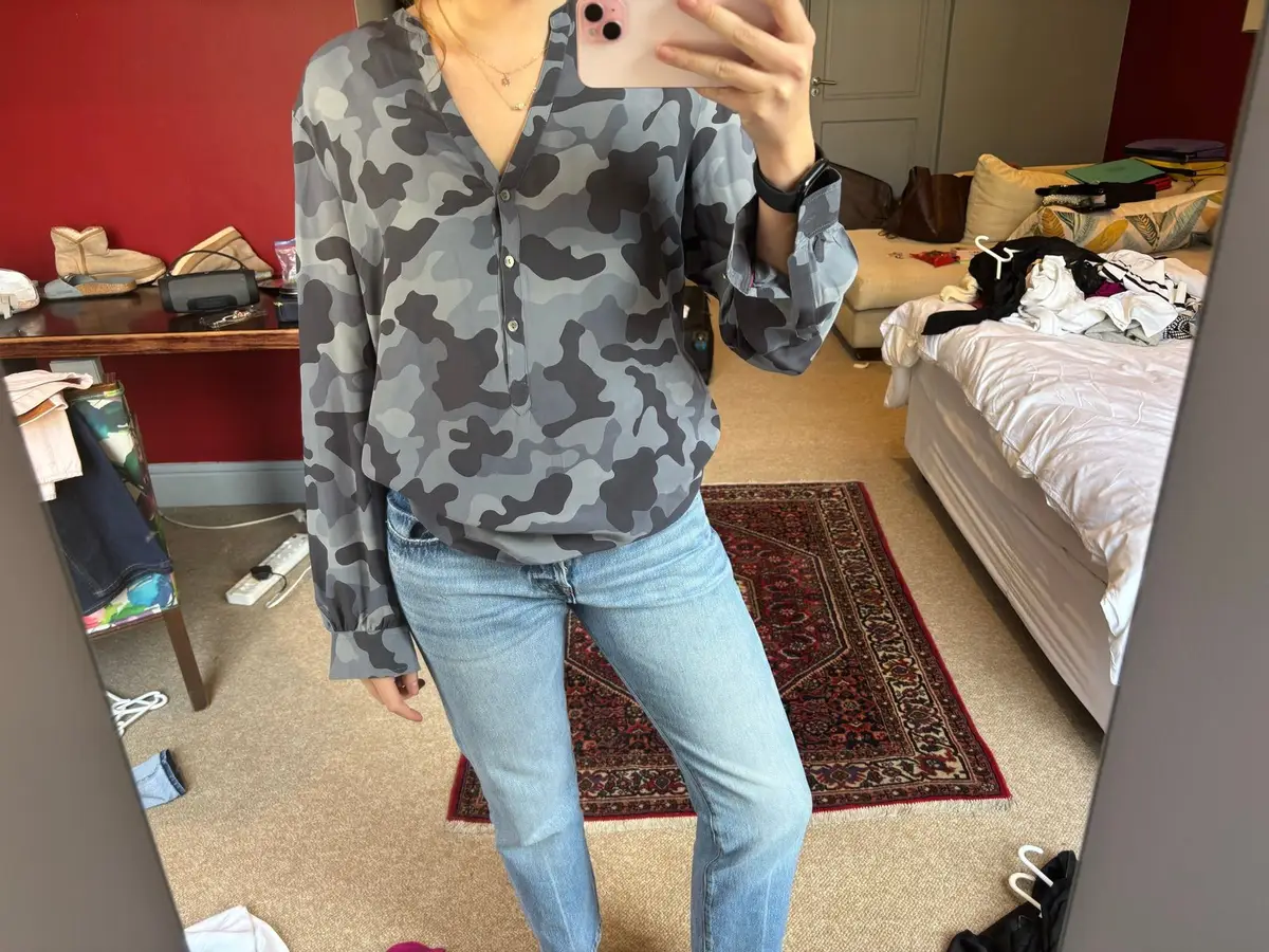 Tommy Hilfiger Silk Camouflage Blouse