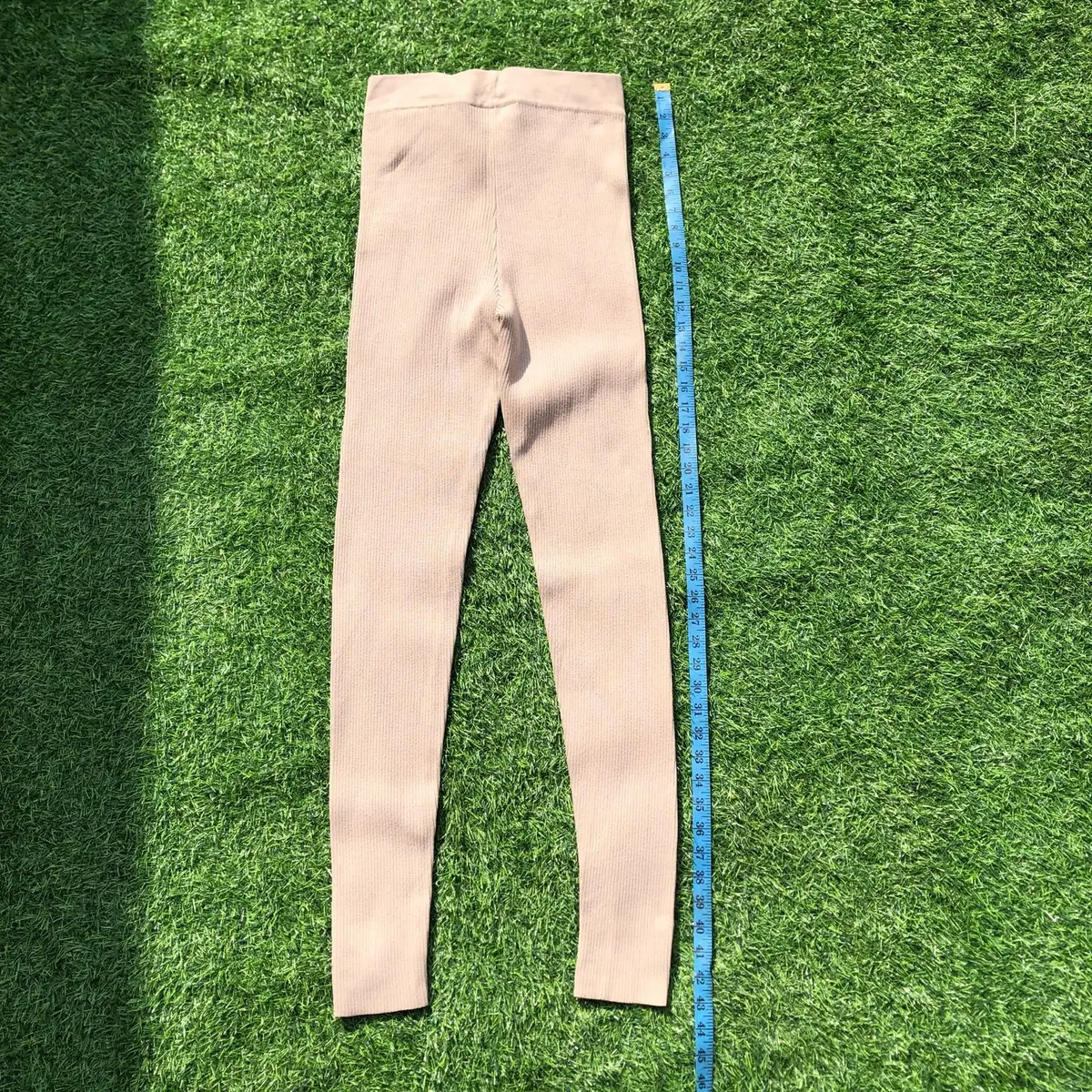 Fear of God Essentials Ribbed Knit Leggings Beige