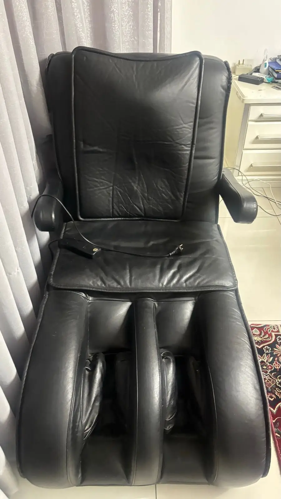 Black Leather Electric Massage Chair